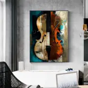 Abstract Violin Canvas Wall Art
