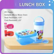 Tupperware Kids Cartoon Lunch Box With Spoon & Bottle Compartment Food Container