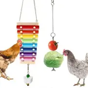 Musical Chicken Toys Climbing Ladder Swing Hanging Toy for Hens and Poultry Play