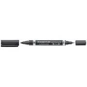 Staedtler Lumocolour Duo Permanent Pen Black