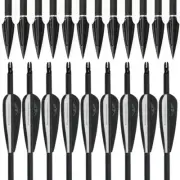 Archery 30" Carbon Arrows & Arrowheads Practice Hunting for Compound Recurve Bow