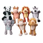 Set of Seven 9" H. Wild Animal Puppets Including Giraffe, Tiger, Zebra, Eleph...