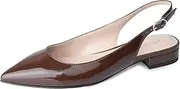 [WONDERWAY] Women Slingback Flat Pointed Toe Shoes for Dressy,Casual,Work,Wedding