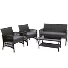 Gardeon Outdoor Furniture Outdoor Lounge Setting Patio Wicker Rattan Dining Set