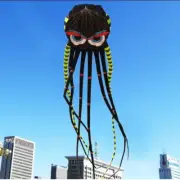 Large 3D Octopus Kite - 8-Meter Inflatable Nylon Soft Kite for Adults
