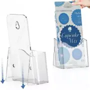 4.3 x 7.7 Inches Acrylic Brochure Holder Pamphlet, Booklet, Menu