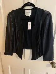 Anthropologie Black Sequin Jacket Size Medium