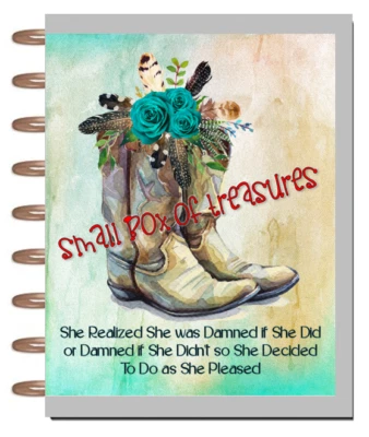 Boots Feather Flower Quote Dashboard Insert for use with Classic HAPPY Planner