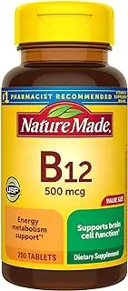 Nature Made Vitamin B-12 500 Mcg, Tablets, 200-Count