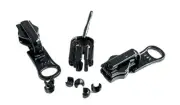 Zipper Kit - YKK #5 Nylon Coil Reversible Sliders 3/Pack and Top Stoppers- Black