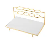 Storage Shelf Absorbent Detachable Iron Frame Large Capacity Metal Toothbrush Holder Household Supplies-White Single Layer