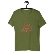Wolverine Claw Slash Scratch T-shirt, Wounded Design Jersey
