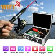 720P WiFi 6LED IP68 Underwater Video Camera 49.2ft Cable For Fishing Diving LJ
