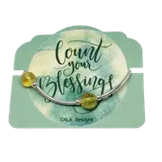 Count your Blessings - Gratitude Blessing Bracelet - Citrine 10mm - Sterling Silver