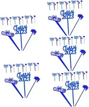 MERRYHAPY 5sets Cake Topper Grad Cupcake Toppers Cake Decorations for Graduation 30pcs*5