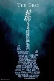 GUITAR POSTER ~ THE BEST NAMES ~24x36 Music Jimi Hendrix Jimmy Page Randy Rhoads