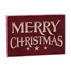 Country Primitive Merry Christmas Sign Engraved Wood 8" x 5.5" Shelf Sitter