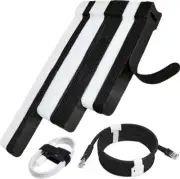 70Pcs Computer Cable Ties, Wire Ties, Cord Ties Reusable for Electronics, Hook a