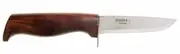 Helle Speider - 90mm Sandvik 12C27 Stainless Steel Knife (Dark Birch Handle with Leather Sheath)