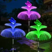 Solar Garden Lights Waterproof 3 Pack Outdoor 7 color gradients