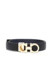Ferragamo Grained Calf Leather Logoplaque Belt