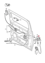 Genuine VW Drive unit for sliding door right 7T0843460B