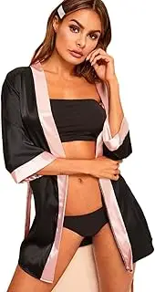 [JINZIJINYU] Women Sexy Lingerie Bodysuit Erotic Lingerie Home Sexy Lace Up Nightgown Temptation Pajamas Bathrobe Set