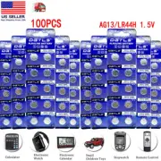 New Fress LR44 Button Cell 1.5V Batteries AG13 A76 Watch Toy Calculator 20-100pc
