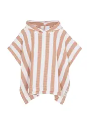 Liewood Kids Paco Striped Cotton Poncho - Pink Light - 5/6YR (5-6 Years) 5/6YR (5-6 years)