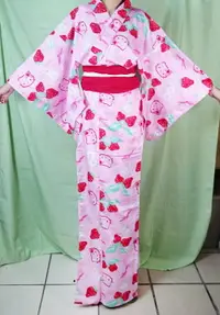 在飛比找樂天市場購物網優惠-【震撼精品百貨】Hello Kitty 凱蒂貓 和服 粉草莓