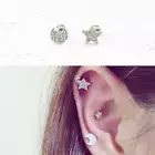 16g Moon Star cartilage earring, labret stud, helix conch tragus piercing 1pc