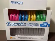 Westcott 5" School Pack of 12 Kids Scissors with Anti-Microbial Protection Blunt