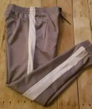 Boys Reebok Jogger Sweat pants Grey & White W/ Side Stripe Youth XL