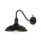 12.6 Inch Large Outdoor Gooseneck Barn Light, Dusk to Dawn Wall Mounted Fixtu...