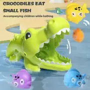 Kids Baby Bathroom Shower Toy Crocodile Eating Little Fish Game Puzzle Bath Toy