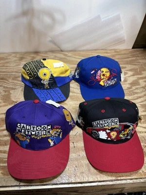 Vintage Lot 0f 4 NWT Cartoon Network Wacky Racing Youth Kids Snapback NASCAR Hat