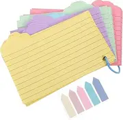 SHINEOFI 1set Index Cards with for Studying Blank Memory Cards for Note-Taking Creative Writing and Colored Flashcards with Binder for Easy Organization