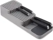Joseph Joseph 85120 DrawerStore Kitchen Compact 2 tier Knife Organizer Grey NEW