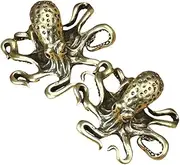 LIFKOME Antique Octopus Statue Small Brass Decoration Creative Brass Ornament for Home