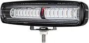 Forklift Safety Light - Heavy-Duty LED Strobe, Rechargeable Hazard Beacon | Bright Flashing Signal for Truck, Tow Vehicle, Maintenance Site, Red Blue Amber Emergencies Flasher, Secure Magnetic Mount