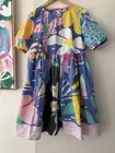 Ken Done Original Print Dress Vintage Fabric Brand New Size 14 Dress Handmade