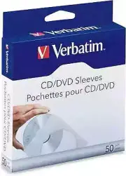 Compact Disc CD DVD Paper Sleeves Cover Case White Envelope Clear Window 50 Pcs