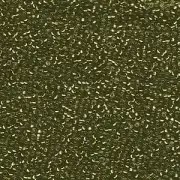 Silver-Lined Khaki Miyuki Seed Beads 15/0 (15-91423-TB)