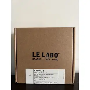 現貨·LE LABO ·癒創木10 東京GAIAC10 50ml