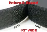 2 PACK VELCRO® BRAND ADHESIVE TAPE 1/2" X 5 Ft Bundle Black Hook and Loop