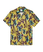 Tomato Vine Print Shirt L yellow-green