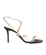 round-headed high-heeled sandals 36,37 White