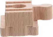 Wooden Railway Expansion Track Short Straight Rail Wooden Train Cars Bridge Track