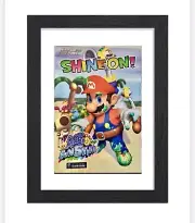 Vintage Framed Print Ad Wall Art 11x14 Nintendo Super Mario Sunshine Gamecube