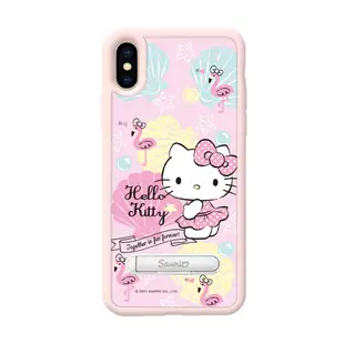 三麗鷗 Kitty iPhone XS Max 6.5吋減震立架手機殼-熱帶凱蒂